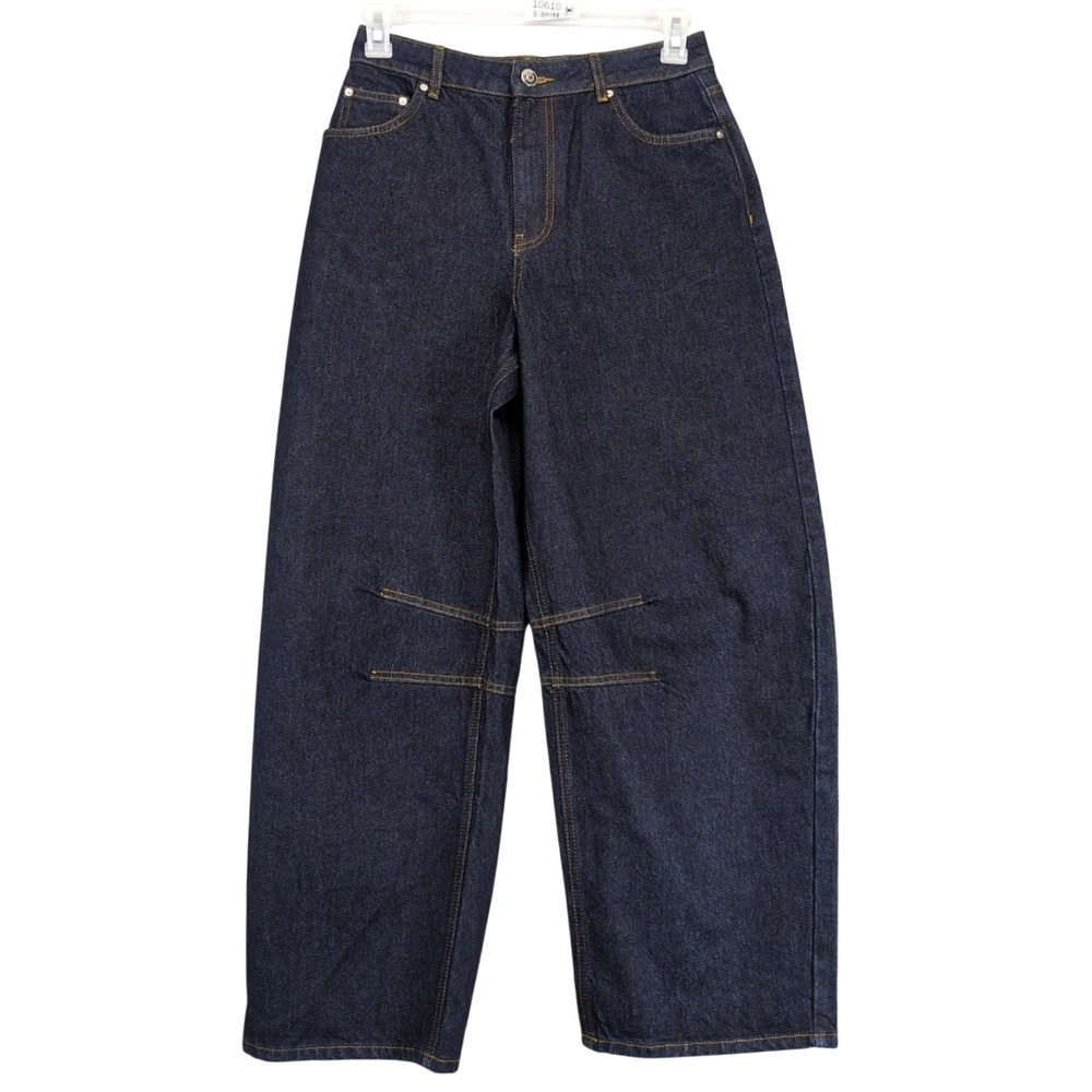 Aligne Markus‎ Rigid Indigo Barrel Leg Jeans Womens 29x29" Anthropologie Hi-Rise